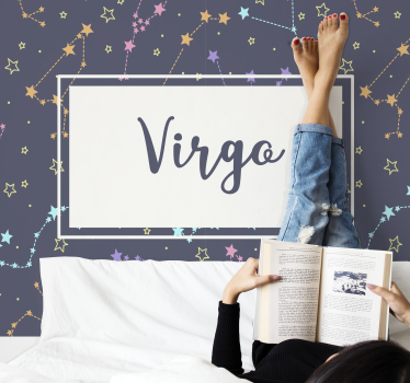 Fotomural frase patrón celestial de virgo - TenVinilo