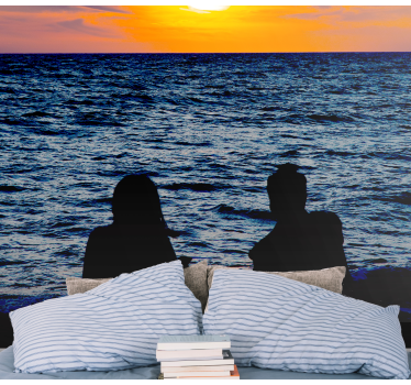 Fotomural gente pareja mirando atardecer - TenVinilo