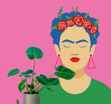 Fotomural gente retrato de frida kahlo - TenVinilo