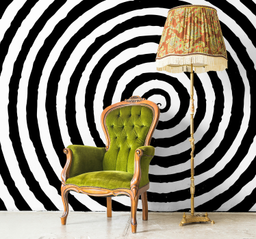 Mural pared Halloween espiral Burtoniano - TenVinilo