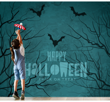 Fotomural Halloween murciélagos nocturnos espeluznantes - TenVinilo