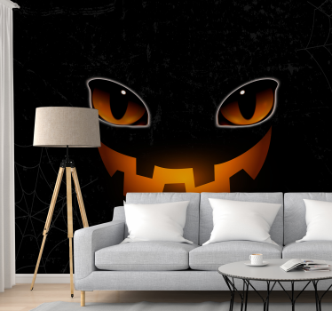 Fotomural Halloween ojos de calabaza espeluznantes - TenVinilo