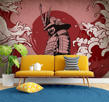 Mural para habitación juvenil anime samurai - TenVinilo