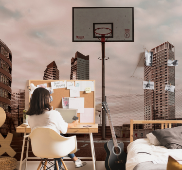 Mural para habitación juvenil basketball - TenVinilo