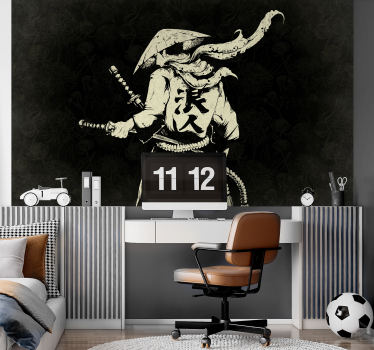 Mural para habitación juvenil guerrero anime - TenVinilo