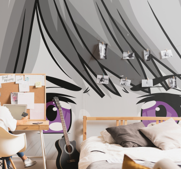 Mural para habitación juvenil retrato anime - TenVinilo