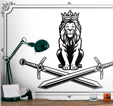 Fotomural león icono de león majestuoso - TenVinilo