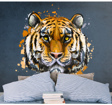 Fotomural animal majestuoso retrato de tigre - TenVinilo