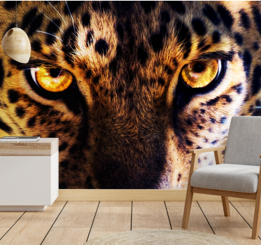 Fotomural león mirada regal de leopardo - TenVinilo