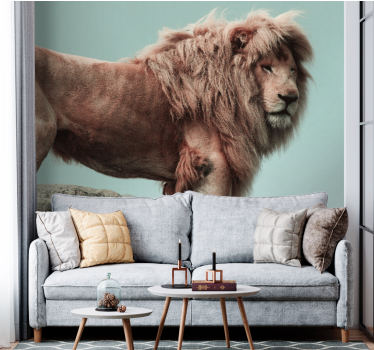 Fotomural león postura majestuosa - TenVinilo