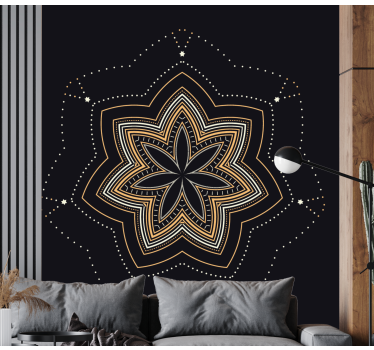 Fotomural mandala patrón de estrella intrincado - TenVinilo