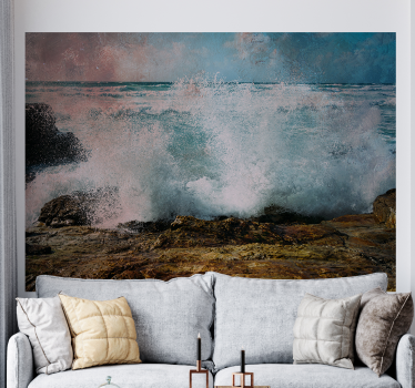 Fotomural mar olas agitadas del océano - TenVinilo