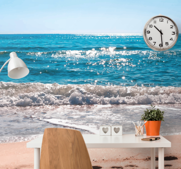 Fotomural mar tranquilidad junto a la playa - TenVinilo