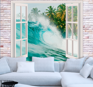 Fotomural mar vista de olas del océano - TenVinilo