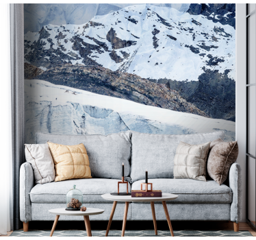 Fotomural montañas cordillera del glaciar majestuoso - TenVinilo