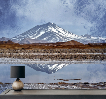 Fotomural montañas majestuoso pico nevado - TenVinilo