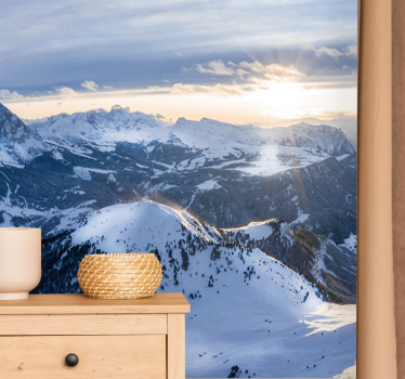 Fotomural montañas panorama del amanecer alpino - TenVinilo