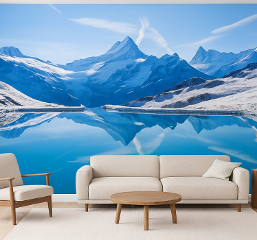 Fotomural montañas reflexiones sobre el lago bachalpsee - TenVinilo
