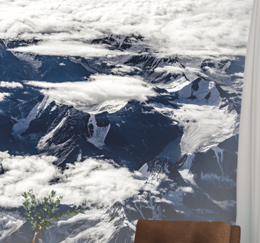 Fotomural montañas vista de la majestuosa cordillera - TenVinilo
