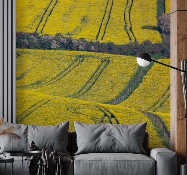 Fotomural naturaleza campos amarillos vibrantes - TenVinilo