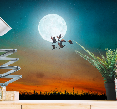 Fotomural naturaleza cielo nocturno en aves - TenVinilo