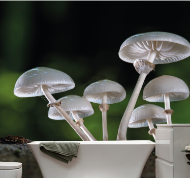 Fotomural naturaleza crecimiento de hongos en grupo - TenVinilo