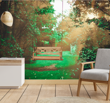 Fotomural naturaleza escape a un jardín serene - TenVinilo