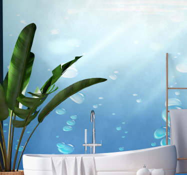 Fotomural naturaleza escena de burbujas submarinas - TenVinilo