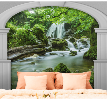 Fotomural naturaleza escena de cascada suave - TenVinilo