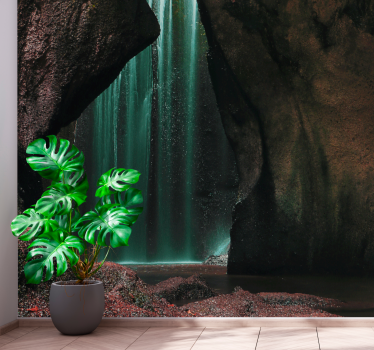 Fotomural naturaleza escena de cascada tropical - TenVinilo