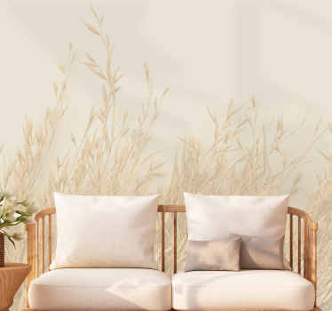 Papel pintado salón naturaleza paisaje de césped suave - TenVinilo