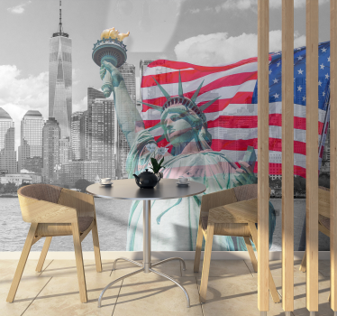 Fotomural Nueva York composición Estatua Libertad - TenVinilo
