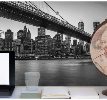 Fotomural nueva york puente de brooklyn paisaje urbano - TenVinilo