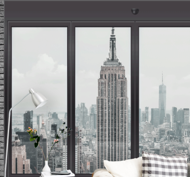 Fotomural nueva york skyline urbano empire state - TenVinilo