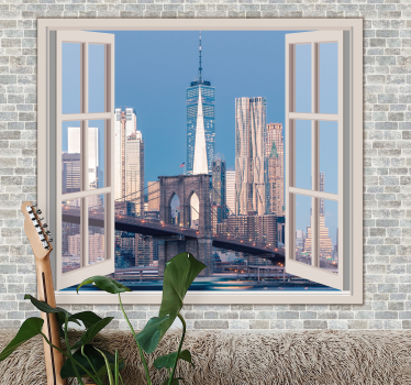 Fotomural Nueva York vistas de manhattan, cielo limpio - TenVinilo