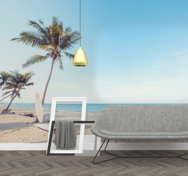 Papel pintado paisaje playa caribeña - TenVinilo