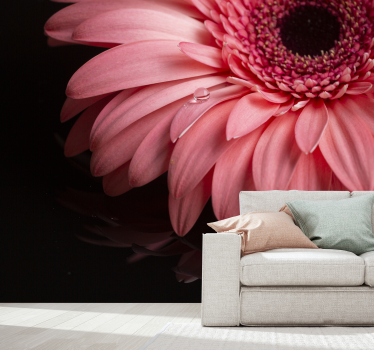 Mural para pared de flor rosa - TenVinilo