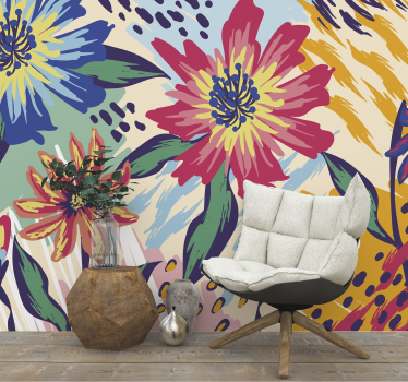 Papel pintado salón mural Van gogh flores arte clásico - TenVinilo