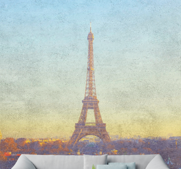 Fotomural parís torre eiffel al atardecer - TenVinilo