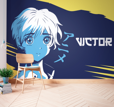 Mural personalizable personaje anime con nombre - TenVinilo