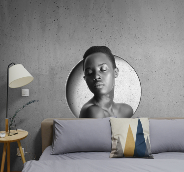 Papel pintado 3D cemento con foto personalizable - TenVinilo