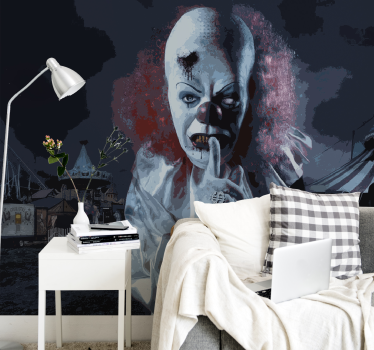 Fotomural salón pixerstick película de terror - TenVinilo
