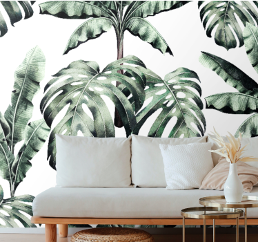 Fotomural selva hojas tropicales lujosas - TenVinilo