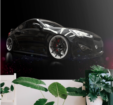 Fotomural vehículo coche negro elegante - TenVinilo