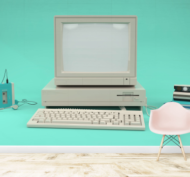 Fotomural vehículo configuración de computadora vintage - TenVinilo