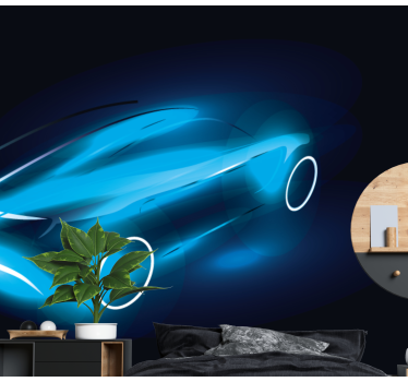 Fotomural vehículo diseño de coche futurista - TenVinilo