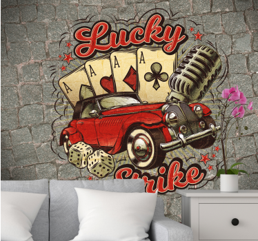 Fotomural vehículo gráficos de coche afortunado - TenVinilo