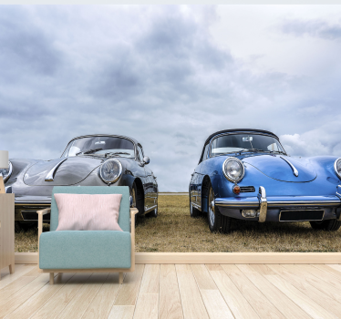 Fotomural vehículo par de coches clásicos - TenVinilo