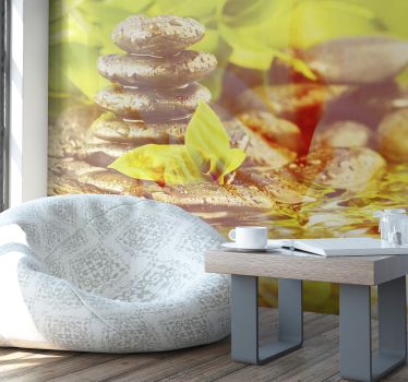 Mural Zen paisaje brillante comedor - TenVinilo