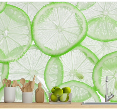 Mural para cocina rodajas de lima - TenVinilo